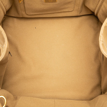 Prada Canapa Corda Tote Bag/Shoulder Bag With Triangle Logo Plate