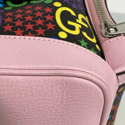 Gucci Gg Psychedelic Backpack 601296 Leather Pink Multicolor