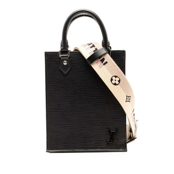 Louis Vuitton Epi Petite Sac Plat Handbag/Shoulder Bag 2Way M69441 Noir Black Leather