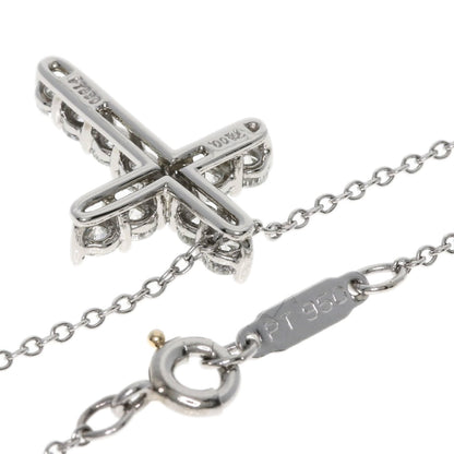 Tiffany Small Cross Diamond Necklace In Platinum Pt950