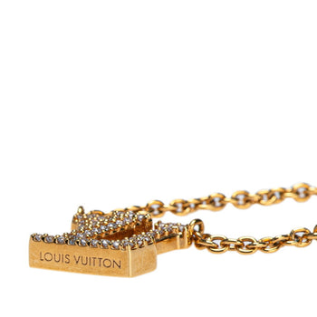 Louis Vuitton Collier Lv Iconic Rhinestone Necklace M00596 Gold Plated