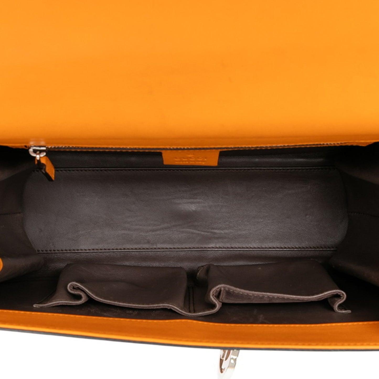 Gucci Interlocking G Chain Shoulder Bag 387604 Orange