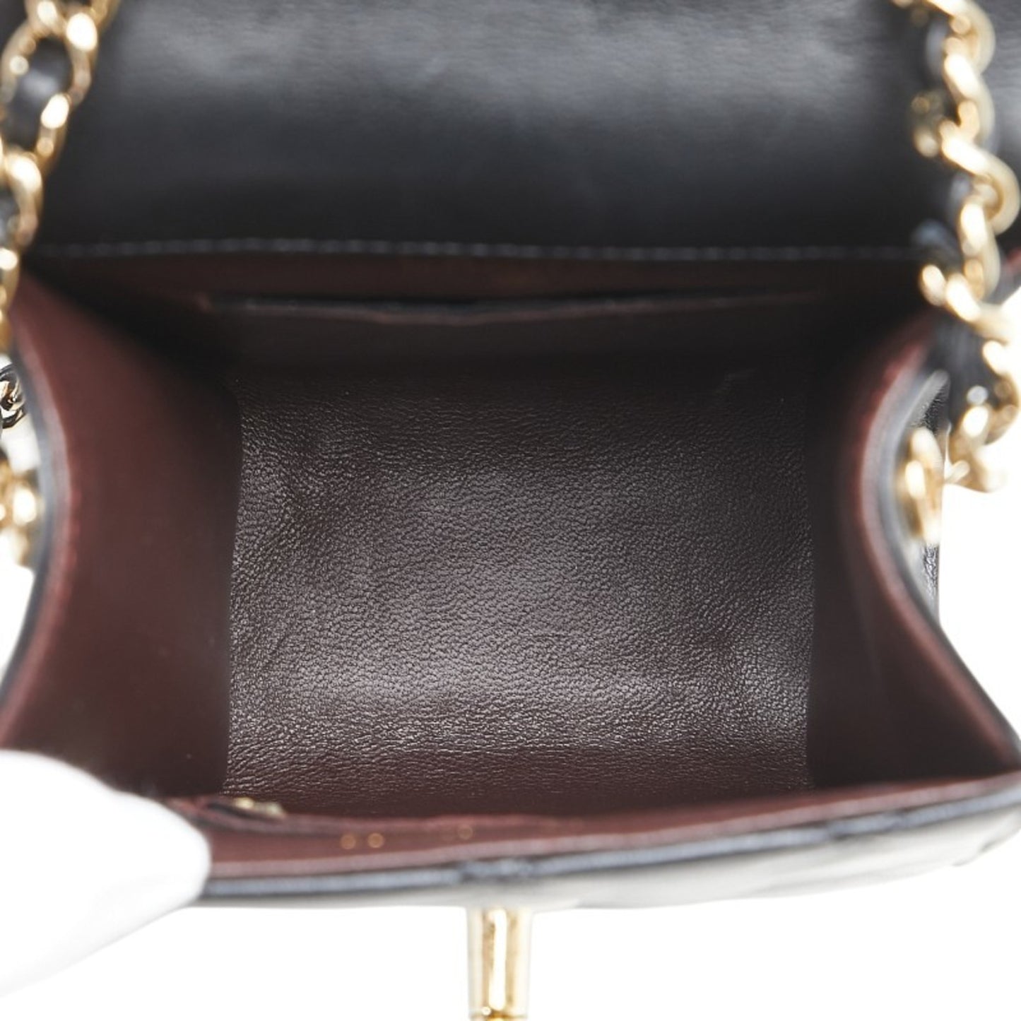 Chanel Matelasse Coco Mark Crossbody Chain Shoulder Bag In Black Lambskin