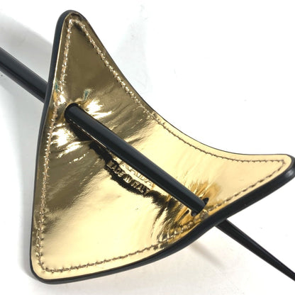 Prada 1If004 Hair Triangle Kanzashi Pick Hairpin Leather