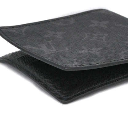 Louis Vuitton Monogram Eclipse Portefeuille Pans M62480 Compact Wallet In Black