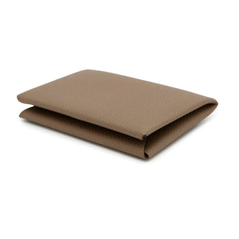 Hermes Herms Calvi Etoupe Card Case With U Stamp