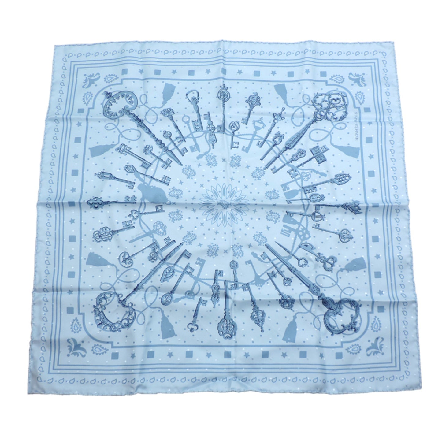 Hermes Herms Carr 55 Les Cles Bandana Bandana Scarf/Muffler For Men And Women