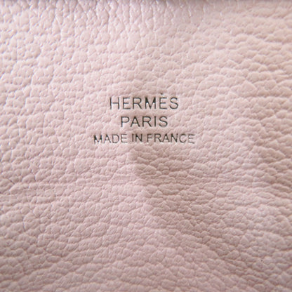 Like New Herms Bastia Verso Chevre Mysore Bamboo/Rose Darling Silver Hardware