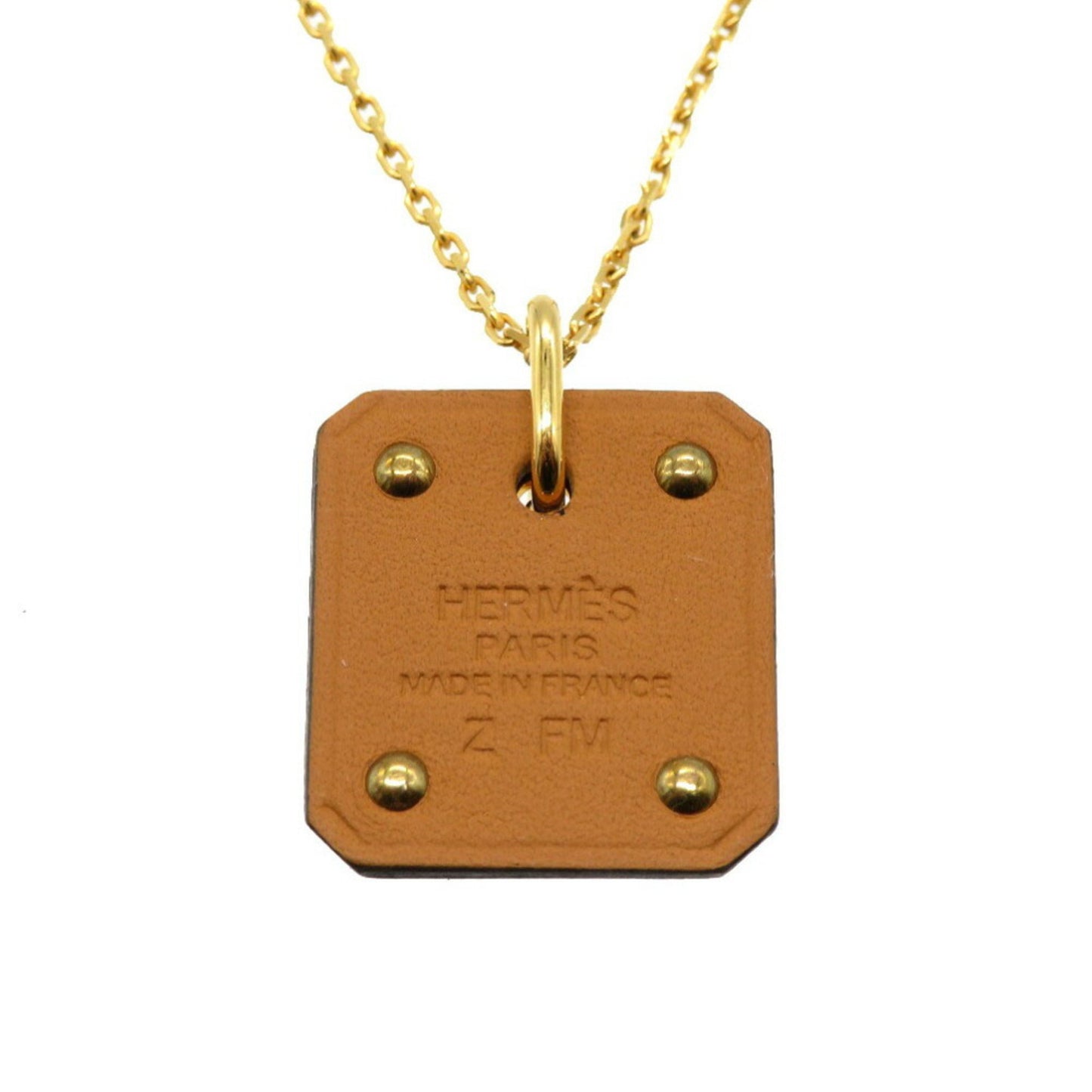 Hermes As De Coeur Pm Heart Swift Leather Gold Z Stamped Necklace 0236 Hermes