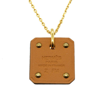 Hermes As De Coeur Pm Heart Swift Leather Gold Z Stamped Necklace 0236 Hermes