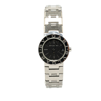 Bvlgari Watch Bb23Ss Quartz Black Dial Stainless Steel