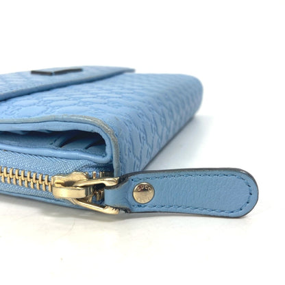 Gucci 449364 Micro Guccissima Round Zip Long Wallet Leather