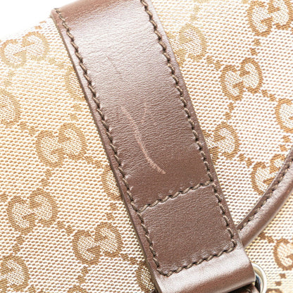 Gucci Gg Canvas Waist Bag/Body Bag 145851 Beige/Brown Canvas/Leather