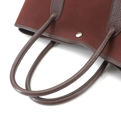 Hermes Herms Garden Pm Tote Bag In Toile Officier Leather