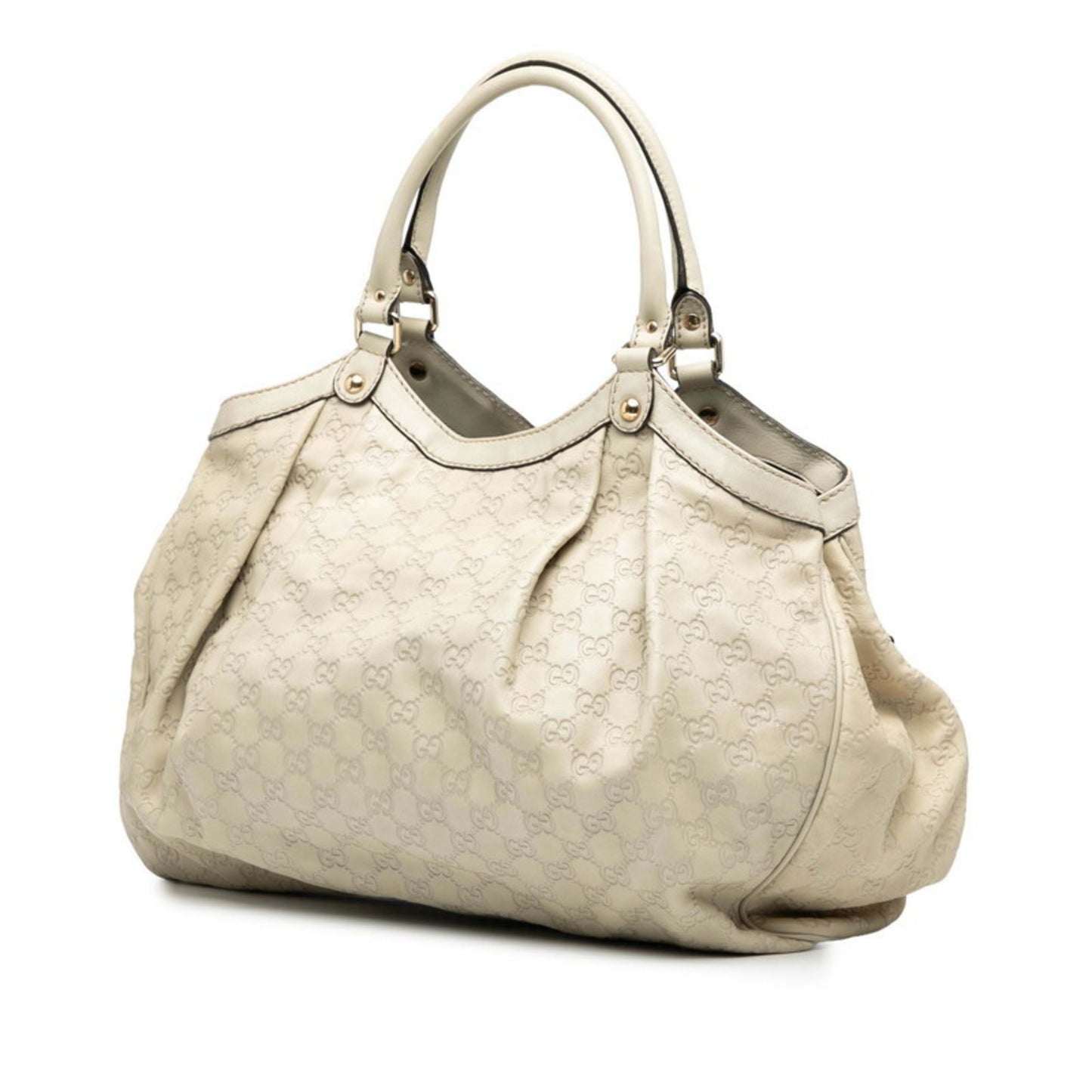 Gucci Guccissima Sukey Handbag 211943 Ivory Leather