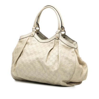 Gucci Guccissima Sukey Handbag 211943 Ivory Leather