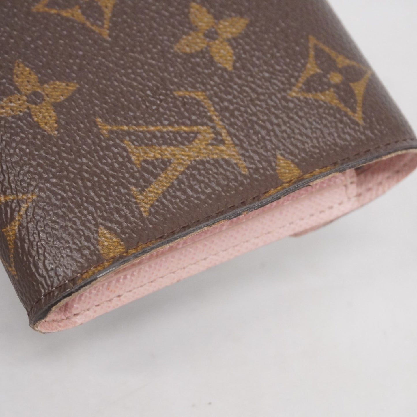 Louis Vuitton Monogram Victorine Tri-Fold Wallet M62360 Brown Rose Ballerine