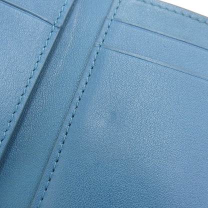 Loewe Anagram Trifold Wallet C821Tr2X02 Double Leather Lagoon Blue