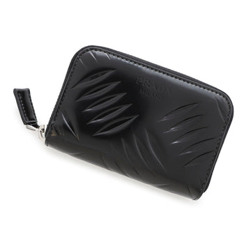 Prada Wallet/Coin Case Round Leather 2Mm003 Prada Wallet Coin Purse Black