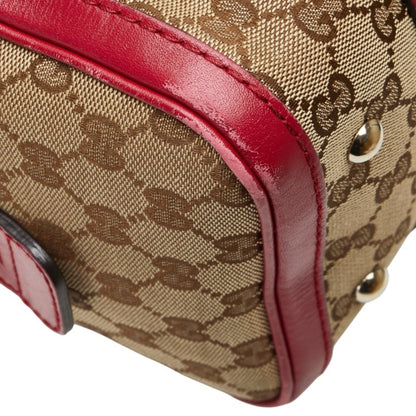 Gucci Gg Canvas Handbag/Shoulder Bag 2Way 269876 Beige Pink Leather