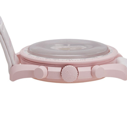 Omega X Swatch Speedmaster Moon Mission To Venus Watch So33P100 Quartz Beige Dial Ceramic Nylon