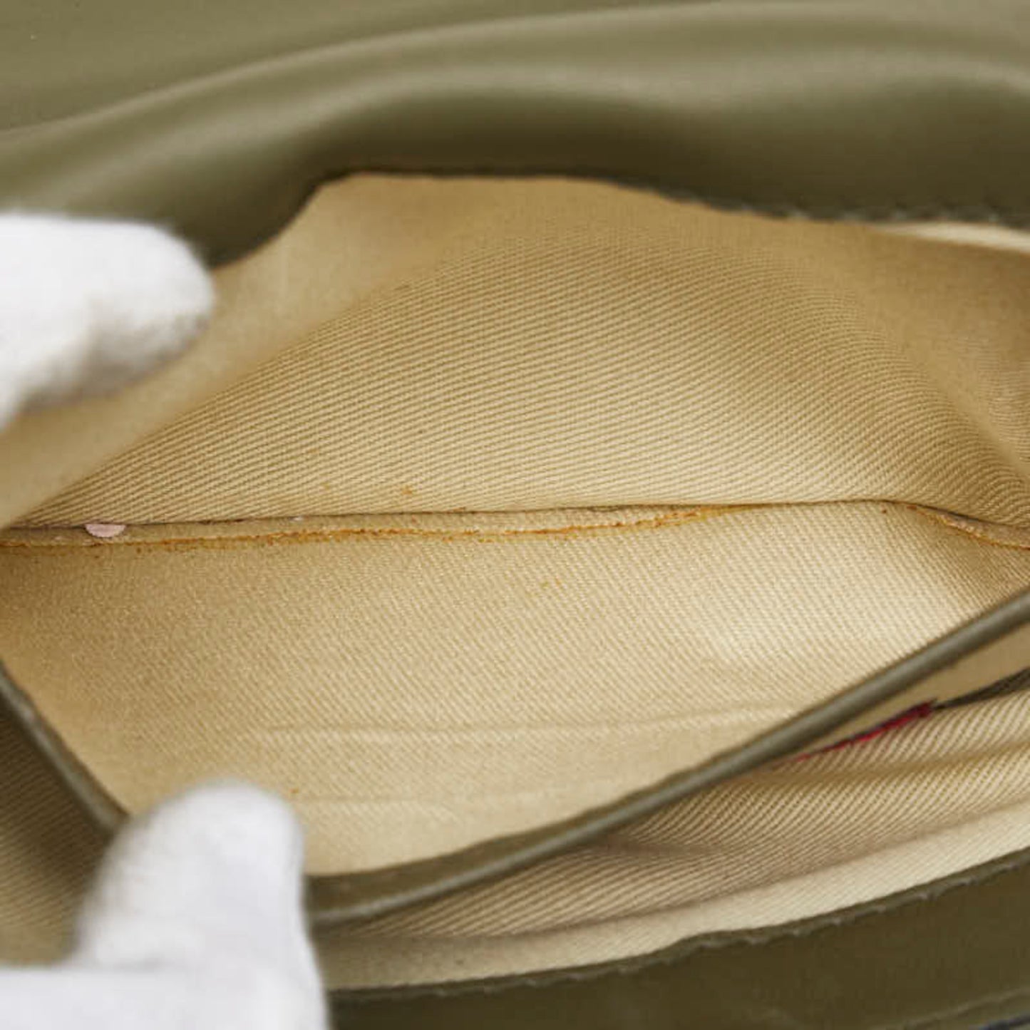 Valentino Garavani Studded Chain Shoulder Bag/Clutch Bag In Khaki