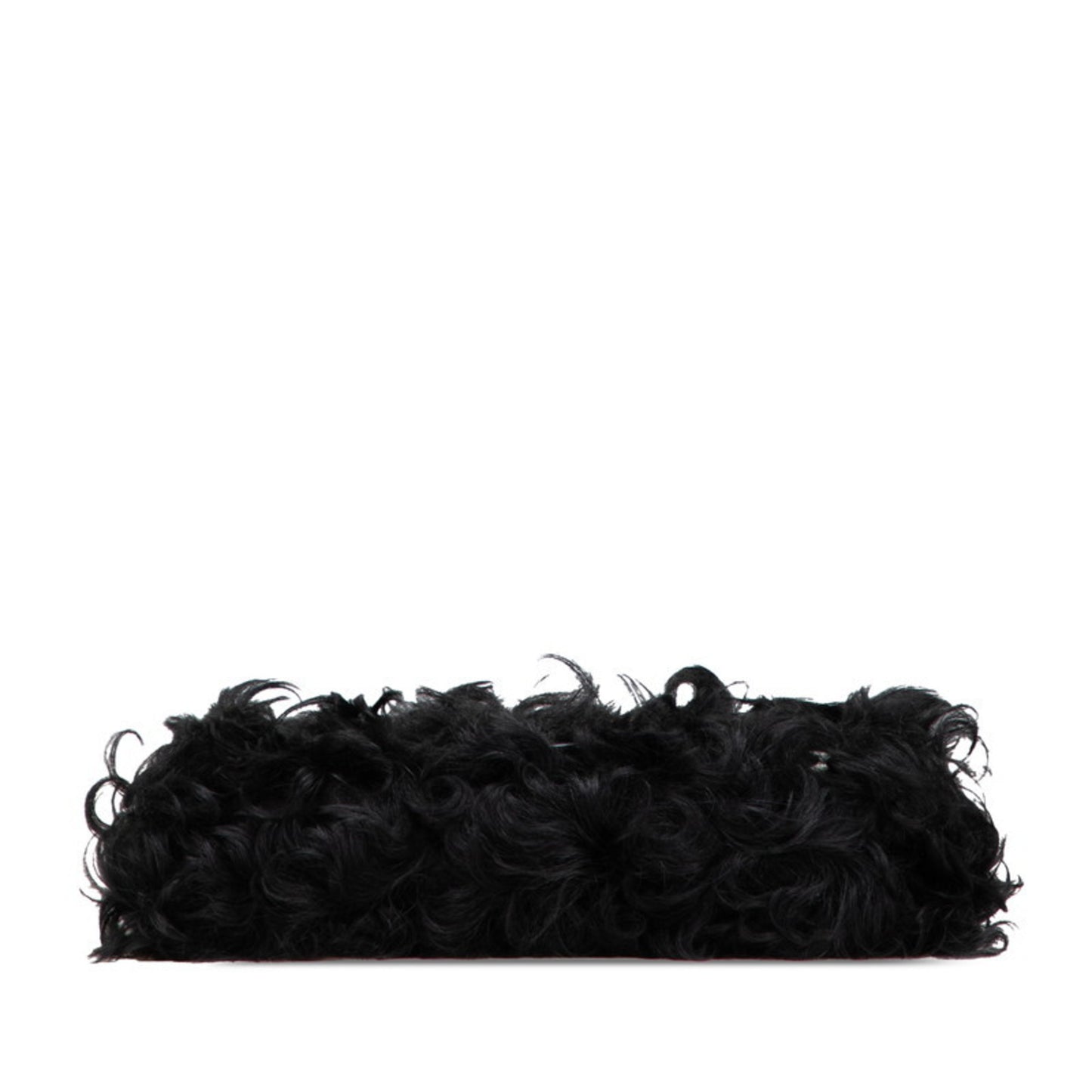 Gucci Gg Marmont Pattern Chain Shoulder Bag/Handbag 752026 Black/White Faux Fur/Leather