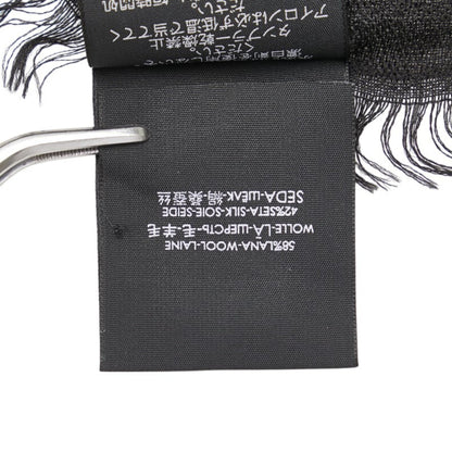 Gucci Gg Print Scarf In Black Wool