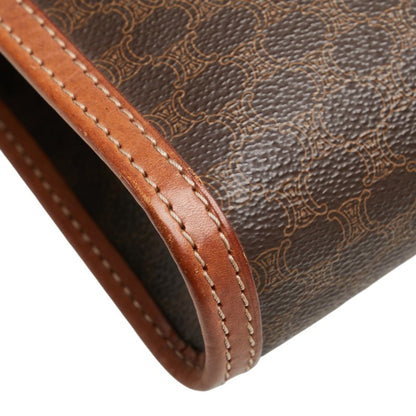 Celine Macadam Clutch Bag/Second Bag In Brown Leather