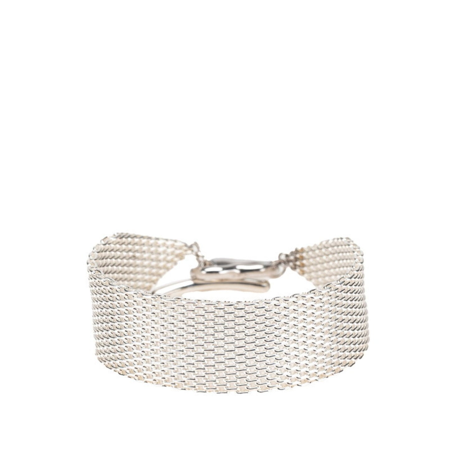 Tiffany & Co. Open Heart Toggle Chain Bracelet/Bangle In 925 Sterling Silver