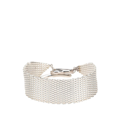Tiffany & Co. Open Heart Toggle Chain Bracelet/Bangle In 925 Sterling Silver
