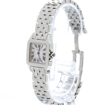Polished Cartier Santos Demoiselle Pink Mop Dial