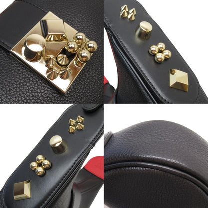 Christian Louboutin Shoulder Bag Leather Black X Red