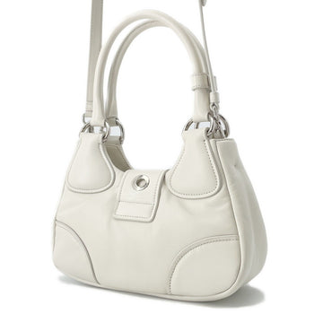Prada Handbag Moon Leather 1Ba381 Prada Bag White