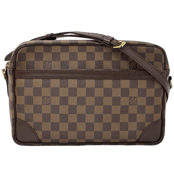 Louis Vuitton Damier Trocadero 30 Ebene Canvas Shoulder Bag (N48082) In Brown
