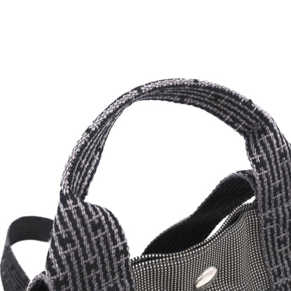 Hermes Air Line Ad Pm Canvas Tote Bag/Backpack In Gray/Black Nylon