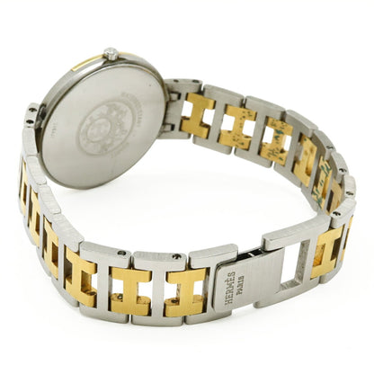 Hermes Windsor Date Ivory Dial Two-Tone Gp Stainless Steel