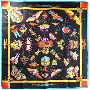 Hermes Scarf Muffler Carre 90 Soies Volantes Silk Dancing In The Sky Hermes
