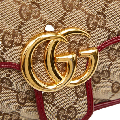 Gucci Gg Marmont Quilted Chain Shoulder Bag 446744 Beige