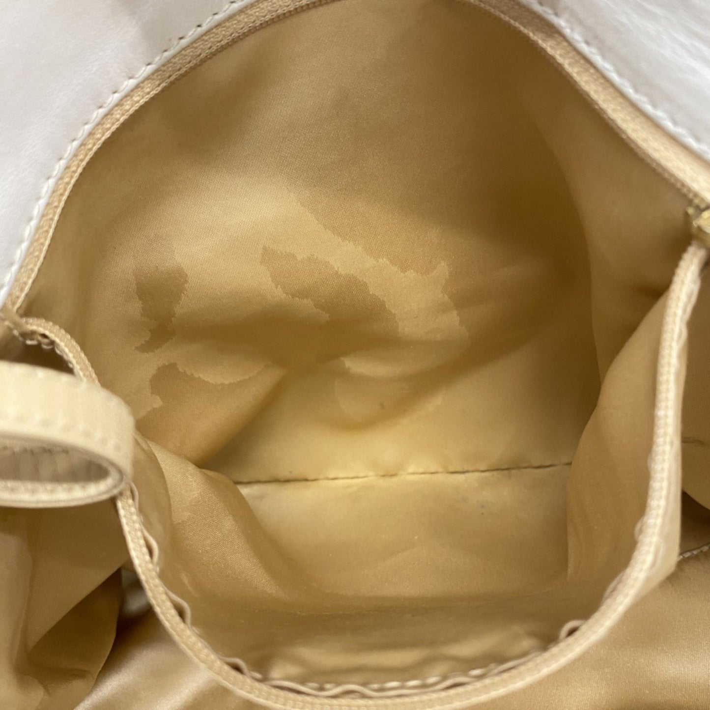 Chanel Shoulder Bag Chain Leather White 2-Way