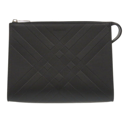 Unused Burberry Leather Black Pouch Clutch Bag 1093Burberry
