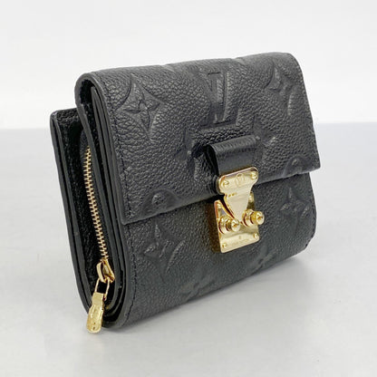 Louis Vuitton Monogram Empreinte Portefeuille Metisse Compact Tri-Fold Wallet M80880 Noir
