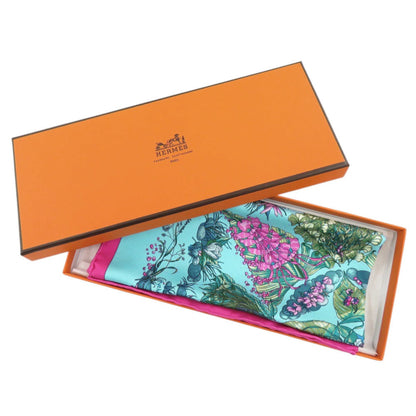 Like New Herms Carr 45 Pythagore Silk Multicolor Scarf Muffler 0086 Hermes