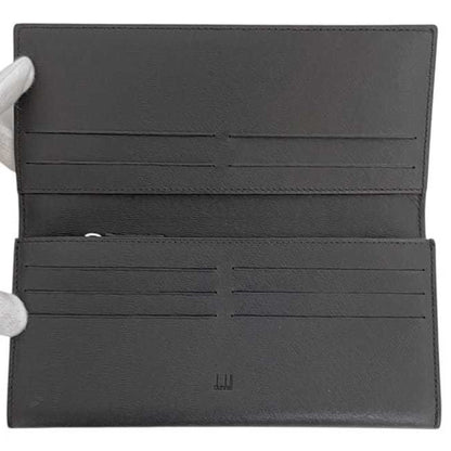 Dunhill Sidecar Leather Bifold Long Wallet (Ec-24011) In Black.