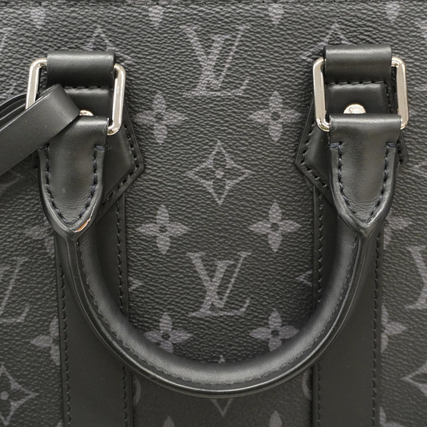 Louis Vuitton Monogram Eclipse Sac Plaque Tote Bag M46456 Black