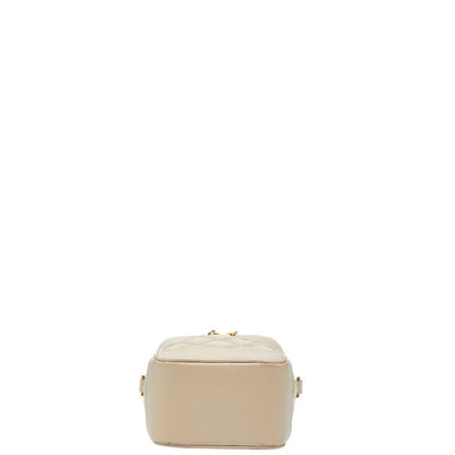 Saint Laurent 80'S Vanity Bag Shoulder Beige Leather