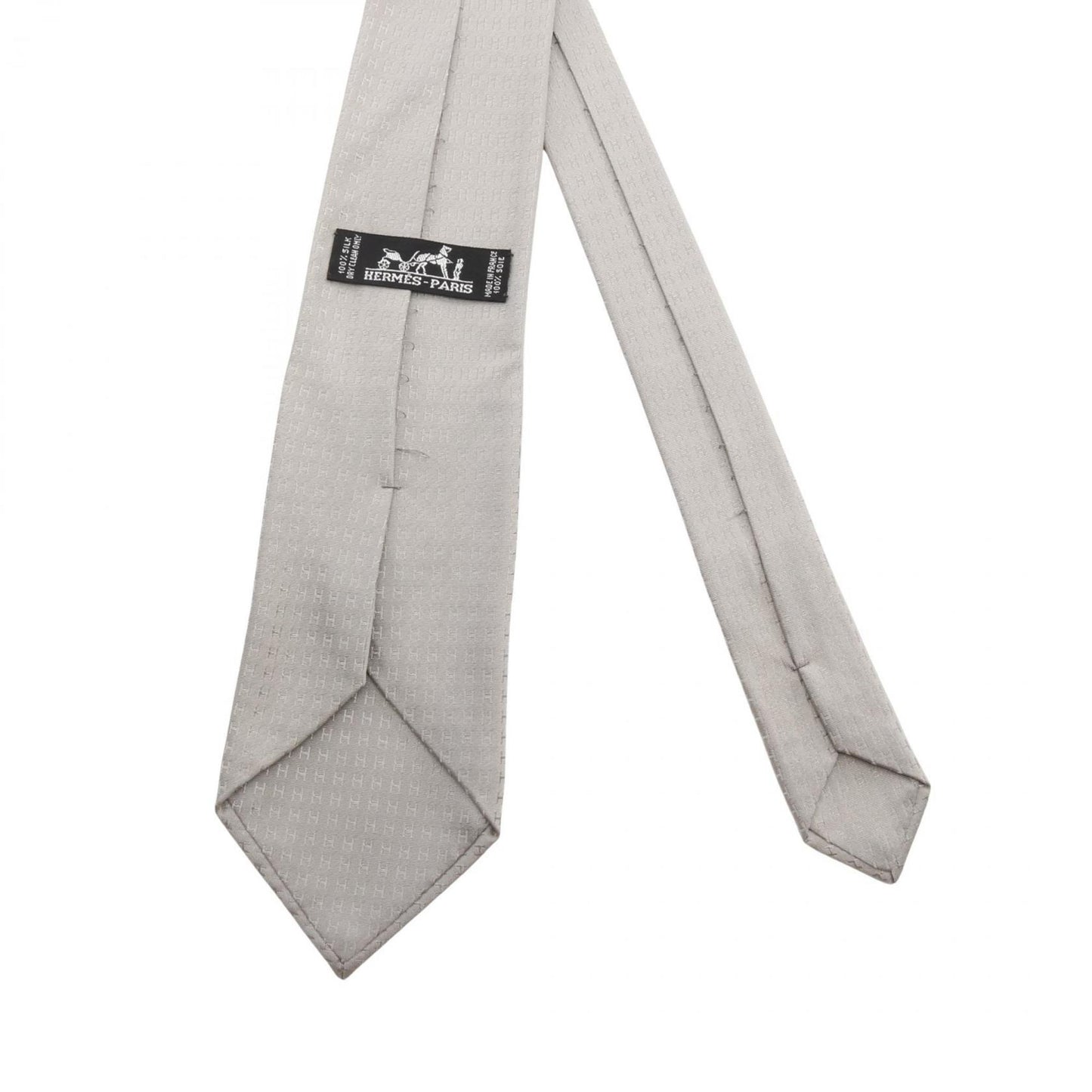 Hermes Herms H-Patterned Silk Tie For Men