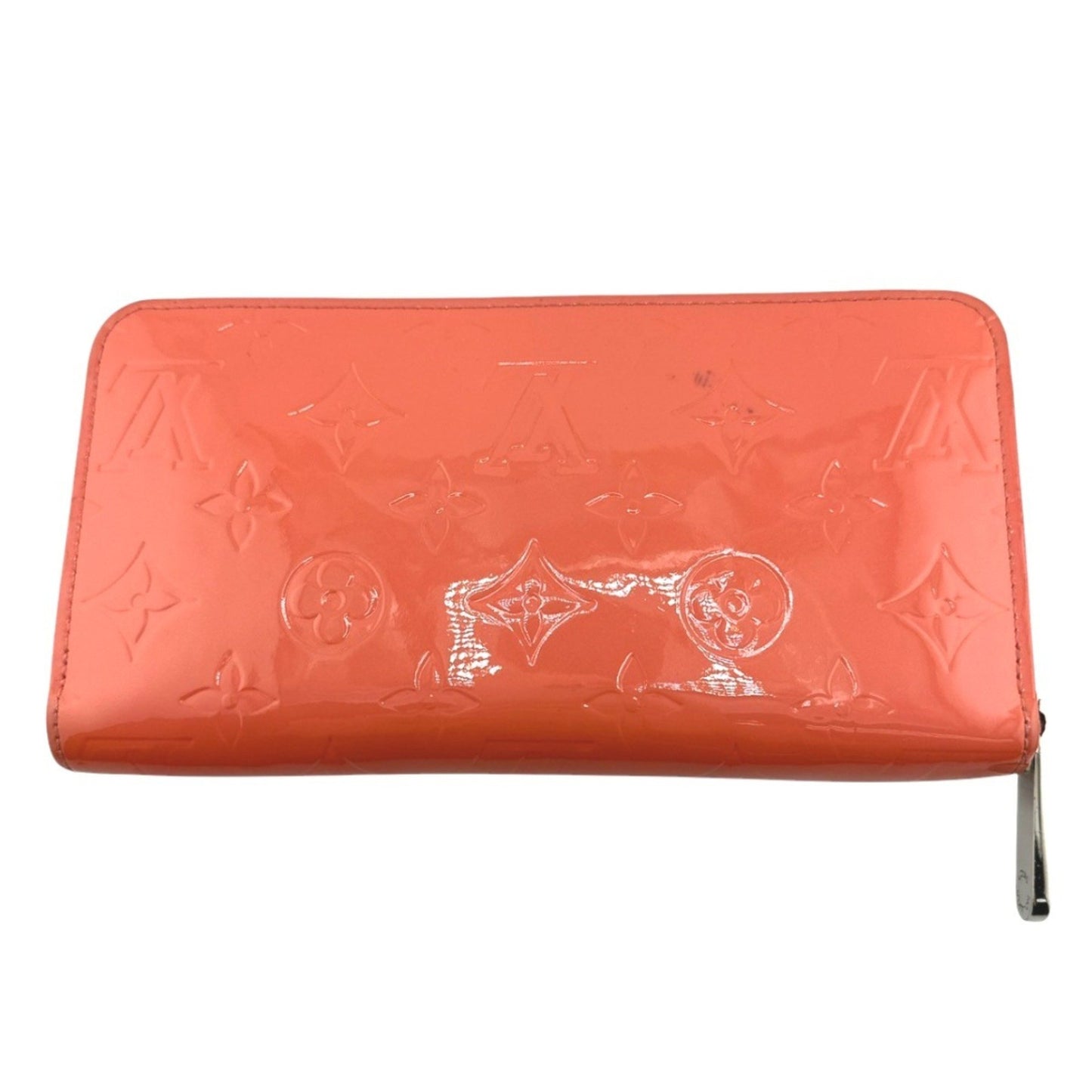 Louis Vuitton Louis Vuitton Long Wallet Round Zipper Vernis Zippy Monogram M93202 Rose Rich