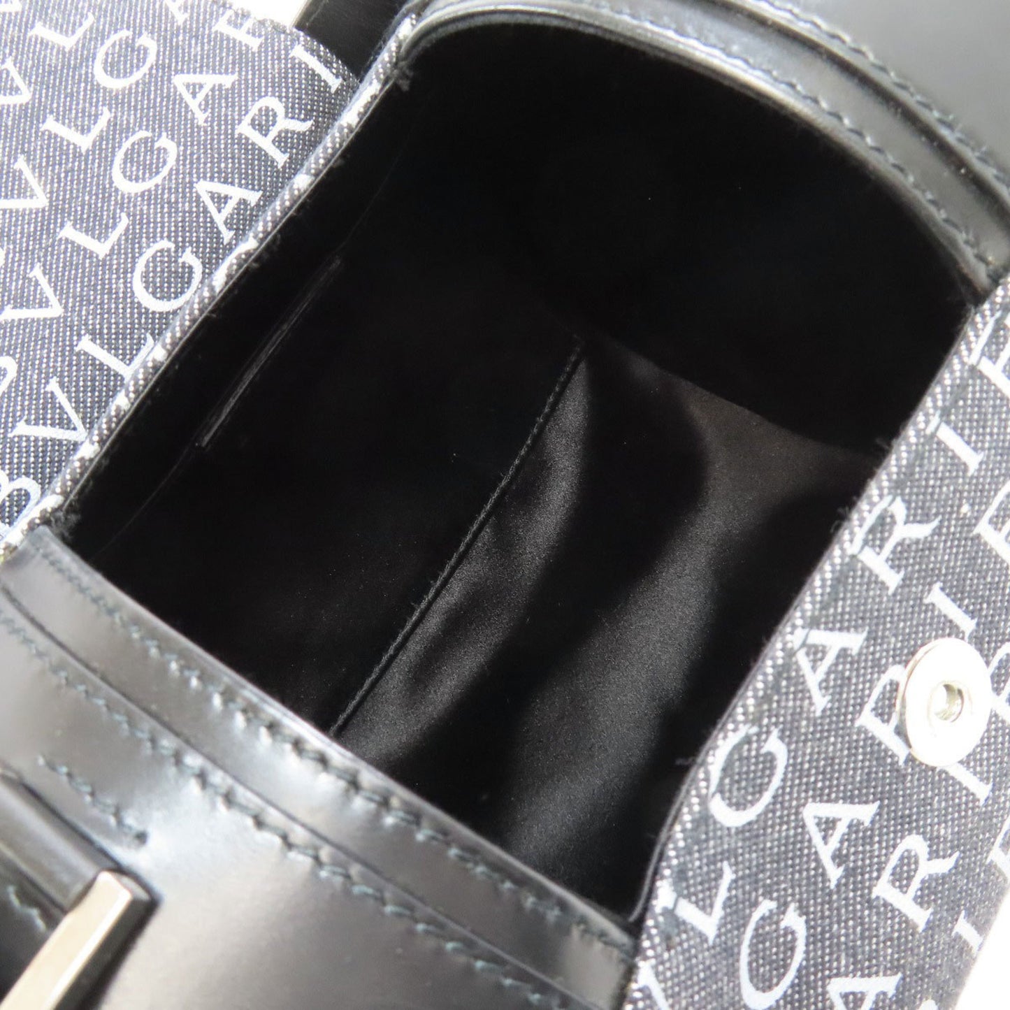 Bvlgari Drum Bag Logomania Handbag Canvas