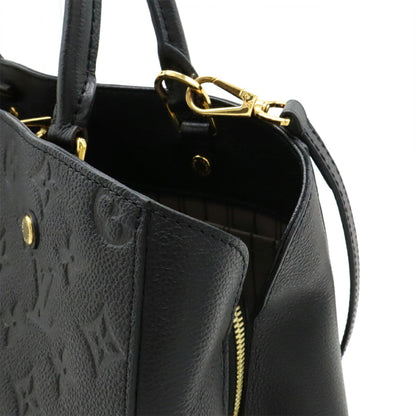Louis Vuitton Monogram Empreinte Montaigne Mm Handbag/Shoulder Bag In Noir And Black